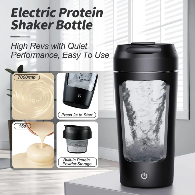 Shakeira Elétrica Portátil, 650ml, USB, Totalmente Automático, Copo De Agitação, Recarregável para uso em academias