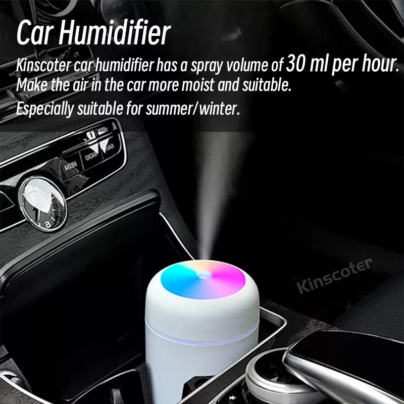 300ml Umidificador de ar H2O portátil mini usb difusor de aroma com névoa fria para cozinha,quarto , casa ,carro e plantas